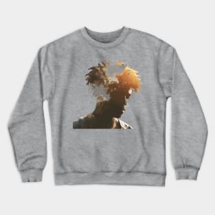 Afrocentric Man Nature Crewneck Sweatshirt